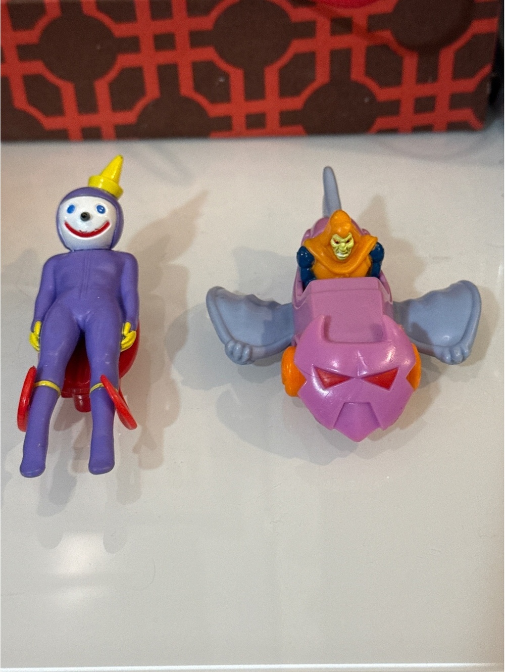 Vintage Skeletor Batcopter and Jock Jack Bobsledder Toy Lot
